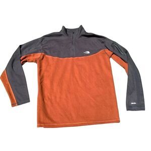The North Face Flight Series orange gray 1/4 Zip Vapor Wick JACKET TOP MEN sz L